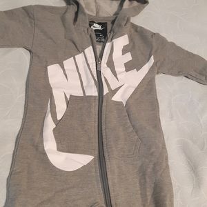 Nike Baby's Boy Hooded Coverall-Dark Grey Heather,